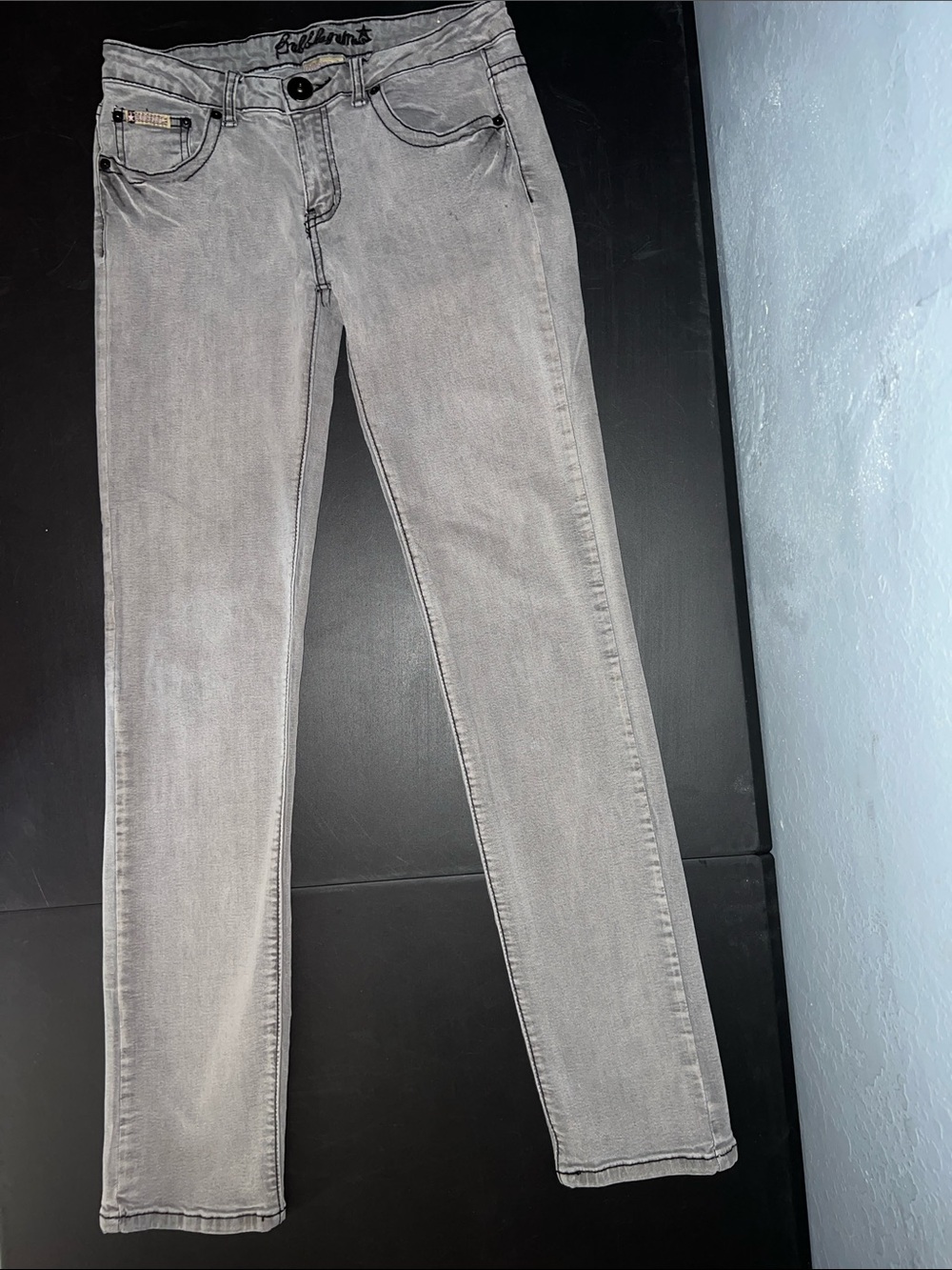 Bubblegum Light Gray Skinny Jeans